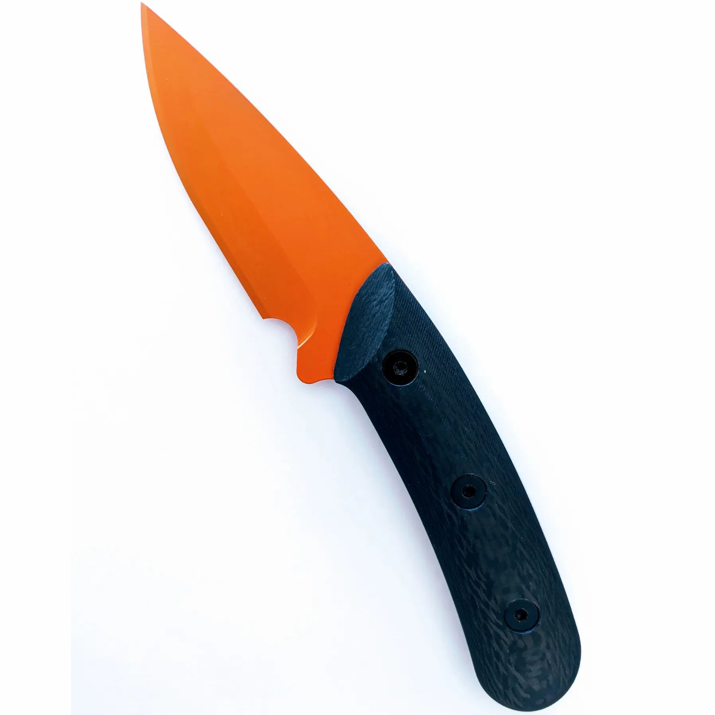 Fixed Blade Knife - Orange Cerakote with Black G10 Handle