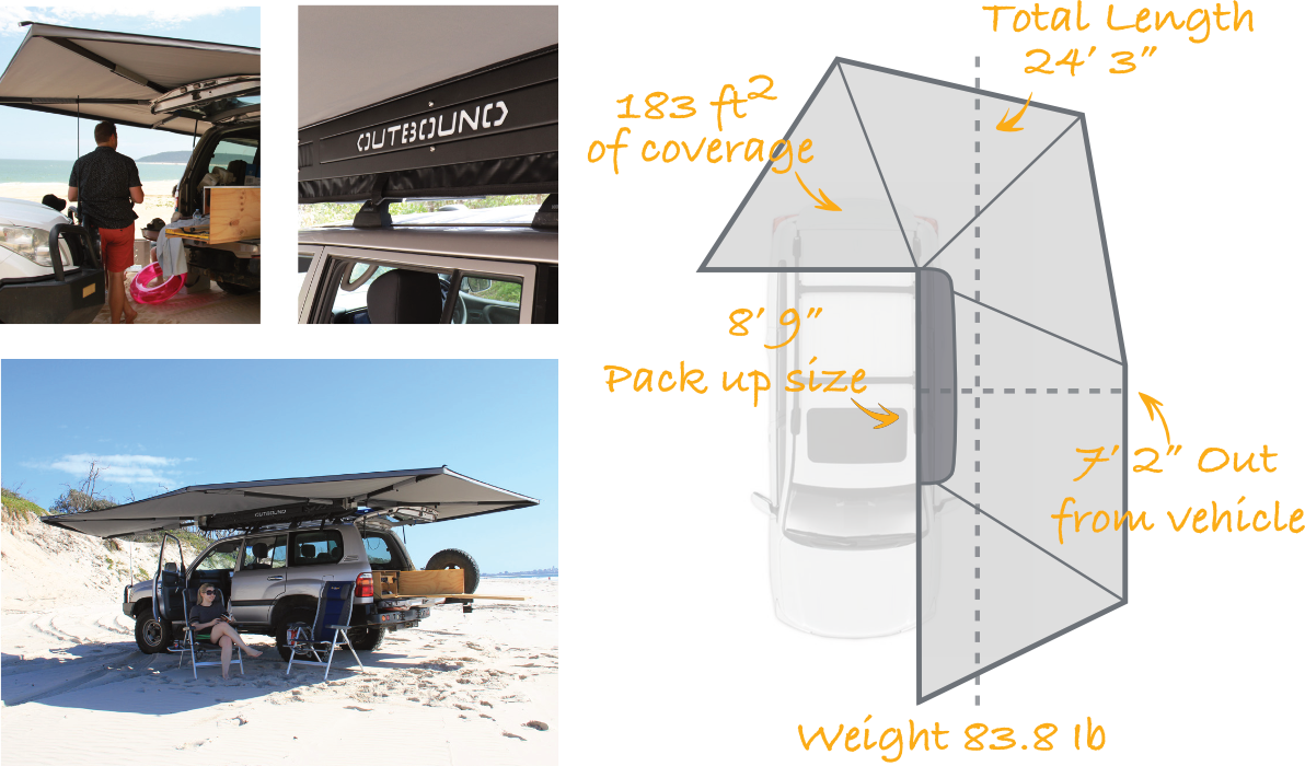 Outbound Shield 6 Freestanding Awning
